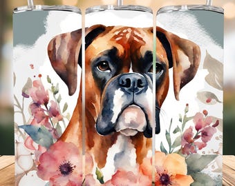 Boxer Skinny Tumbler with Straw, 20oz