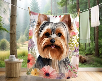 Yorkshire Terrier Velveteen Microfiber Blanket