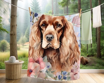 Cocker Spaniel Velveteen Microfiber Blanket