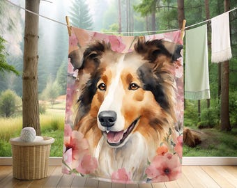 Collie Velveteen Microfiber Blanket