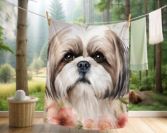 Shih Tzu Velveteen Microfiber Blanket