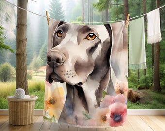 Weimaraner Velveteen Microfiber Blanket