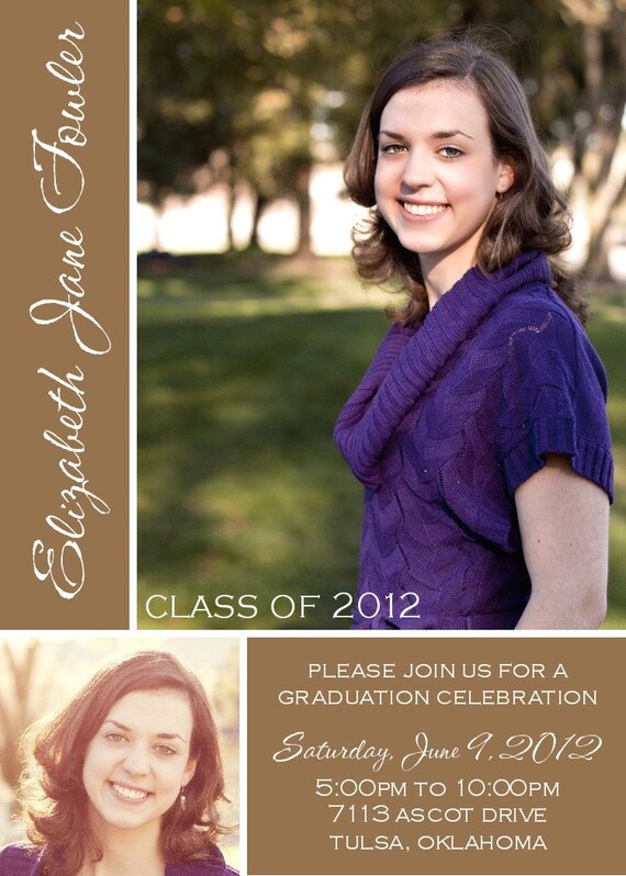Items similar to Photo Graduation Announcement Homeschool Graduation