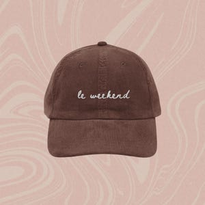 Self Care Gift, Embroidered Hat, Mental Health, Corduroy, Mental Health Gifts, Le Weekend, Funny Mental Health, Funny Gift, Gift for Her