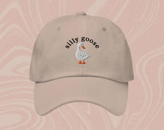 Embroidered Silly Goose Dad Hat: Vintage Style Funny Cap