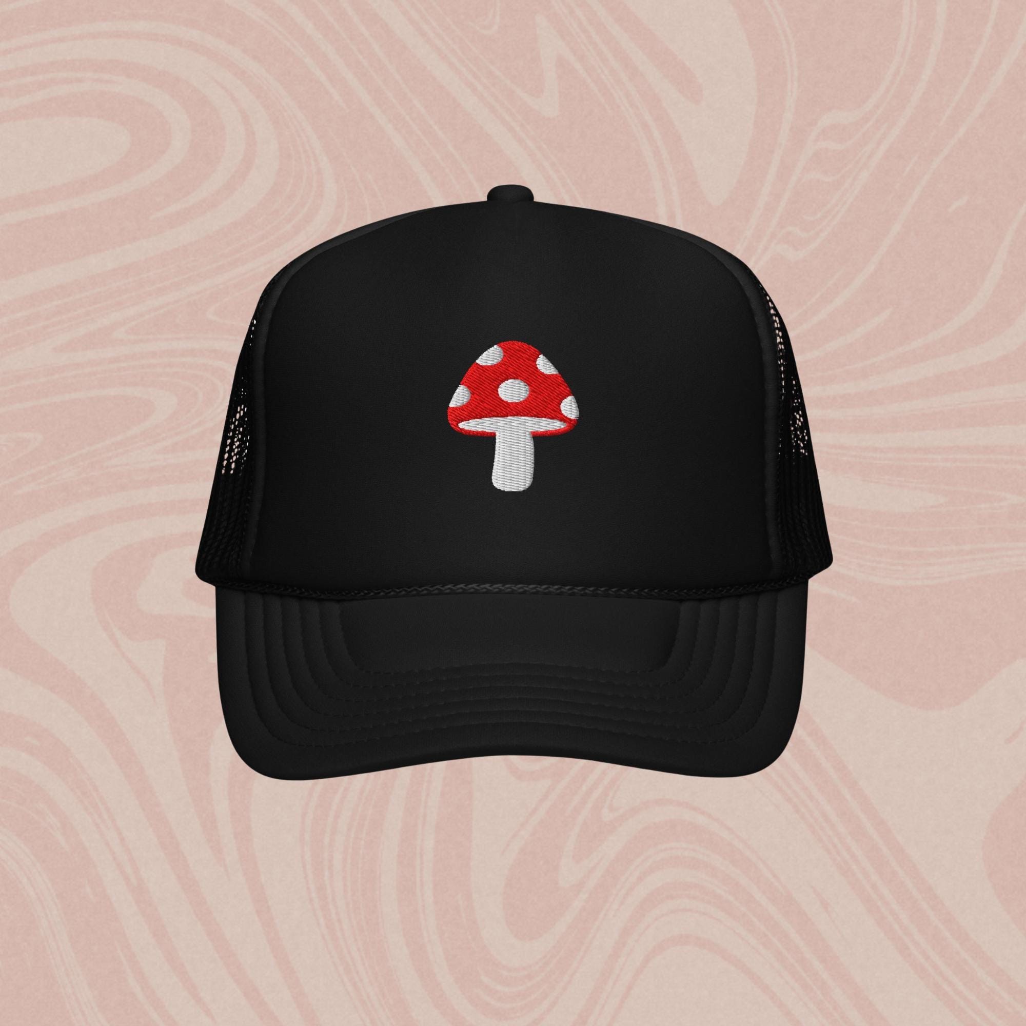 Mushroom, Mushroom Motifs, Mushroom Hat, Embroidered Hat