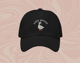 Embroidered Silly Goose Hat: Vintage Style Twill Cap