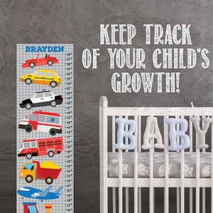 Working Wheels Personalized Growth Chart Repositionable - Etsy