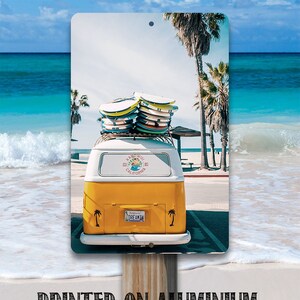 Tin - Volkswagen California Dreamin Surf Van - Metal Sign - 8"x12"/12"x18" Use Indoor/Outdoor - Great Gift