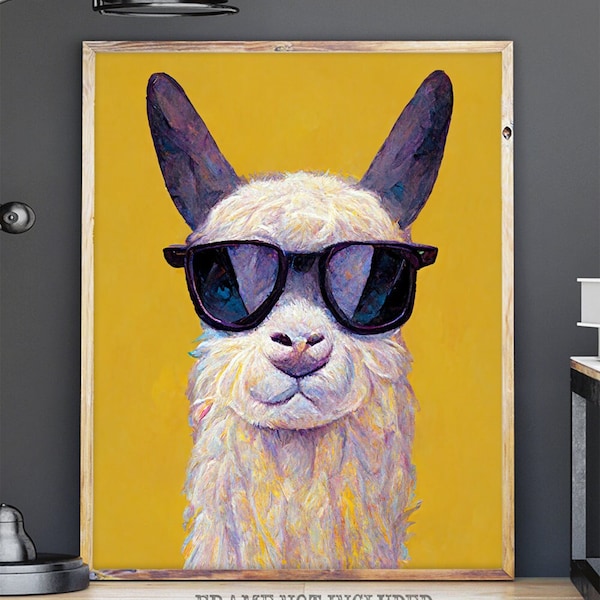 Llama Painting - Etsy