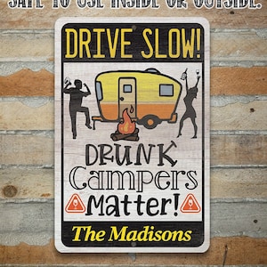 Drive Slow Drunk Campers Matter Camping Patio Mat K228 889761 — GeckoCustom
