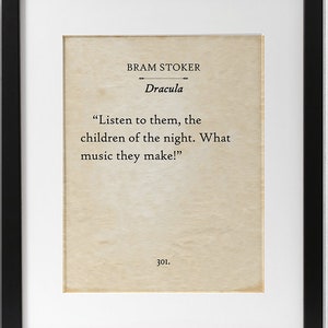 Bram Stoker - Listen To Them - 11x14 Unframed Book Page Print - Great Gift for Literature Book Fans