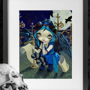 Strangeling Quoth The Raven Nevermore-11x14 Unframed Art Print Poster- Jasmine Becket-Griffith Artwork Decor With Realism Fantasy Fairytales