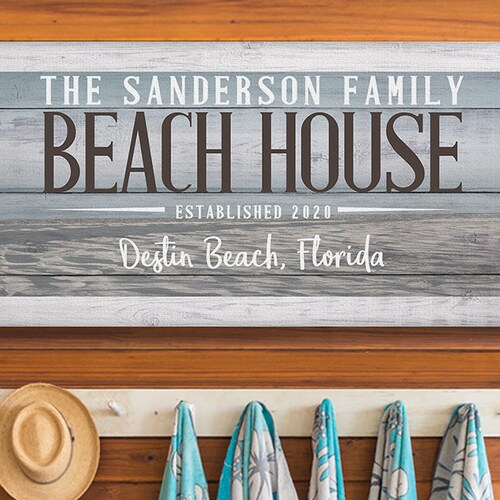 Personalized Beach House Sign Etsy