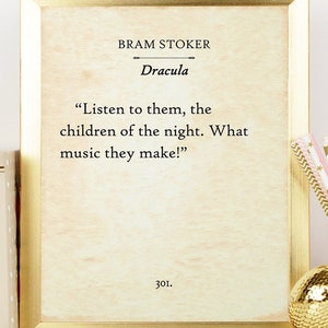 Listen To Them - Bram Stoker - 11x14 Unframed Book Page Print - Great Gift and Decor