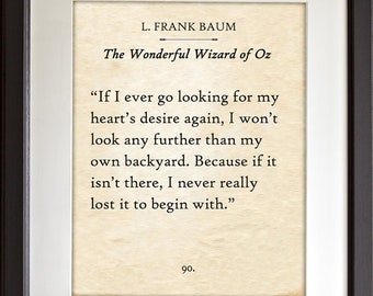 Wizard of Oz - If I Ever Go Looking for My Heart - L. Frank Baum - 11x14 Unframed Book Page Print - Great Gift/Decor
