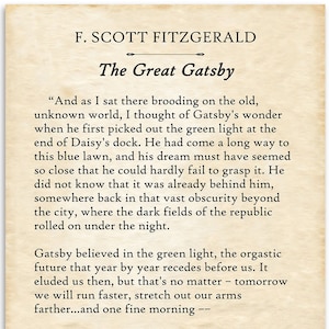 Instant Digital Download F. Scott Fitzgerald the Great - Etsy
