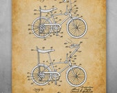 Poster - Stingray Bicycle Patent - Choose Unframed Poster or Canvas - Great Decor and Gift for Bicyclists and Outdoor Enthusiasts