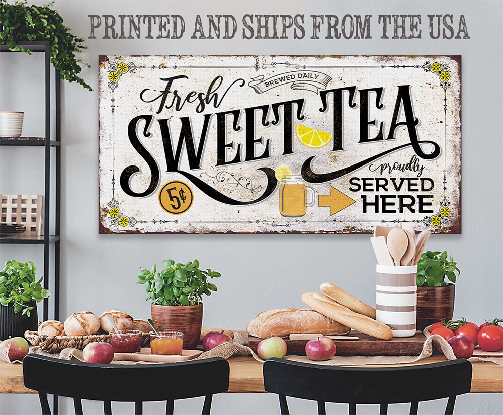 Sweet Tea-Large Canvas Wall ArtNot Printed on MetalStretched | Etsy