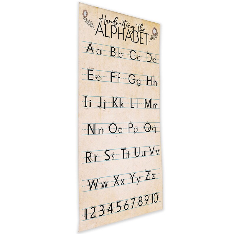 Canvas Wall Scroll Handwriting the Alphabet 16 X | Etsy