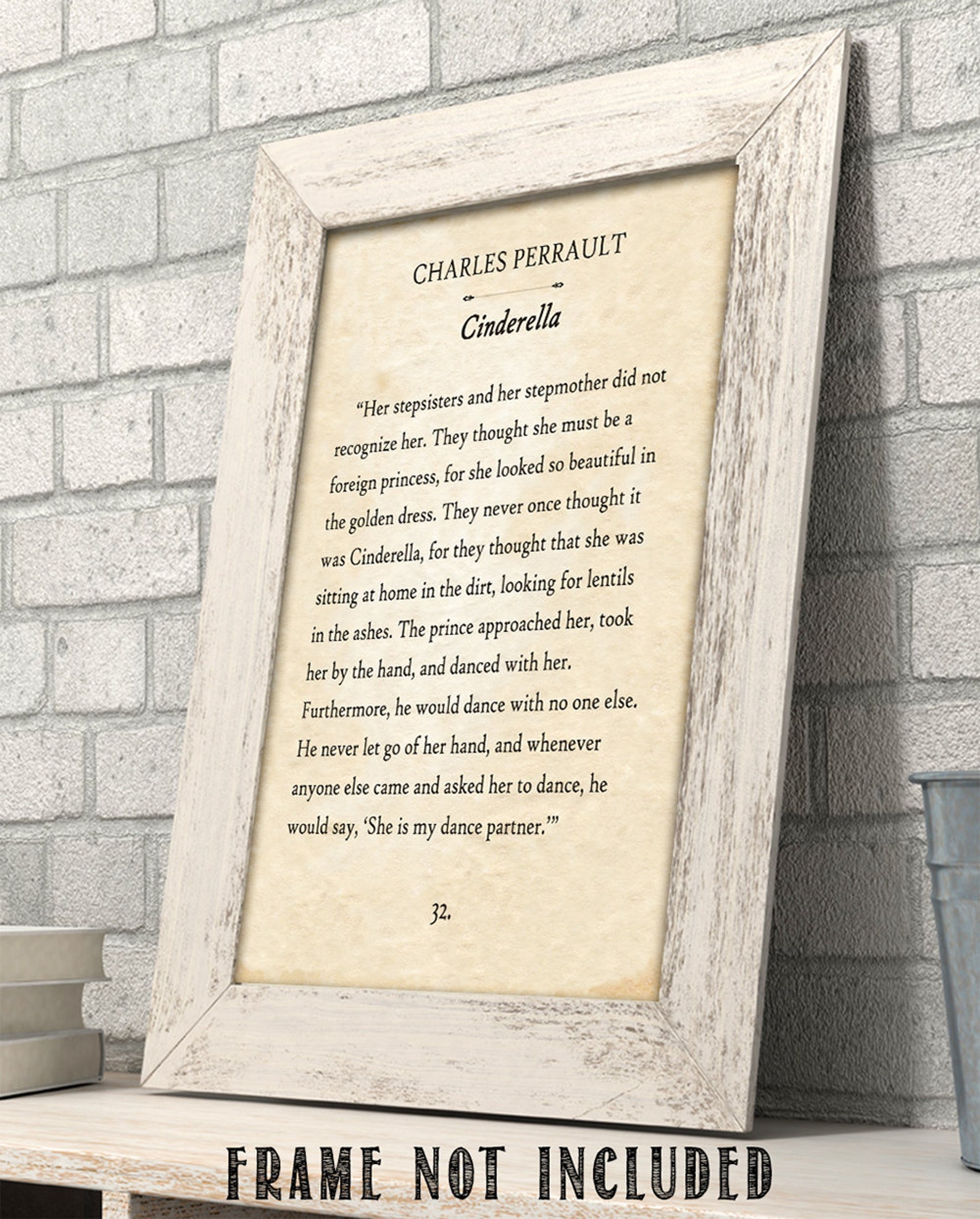 Charles Perrault Cinderella 11x14 Unframed Book Page Print - Etsy