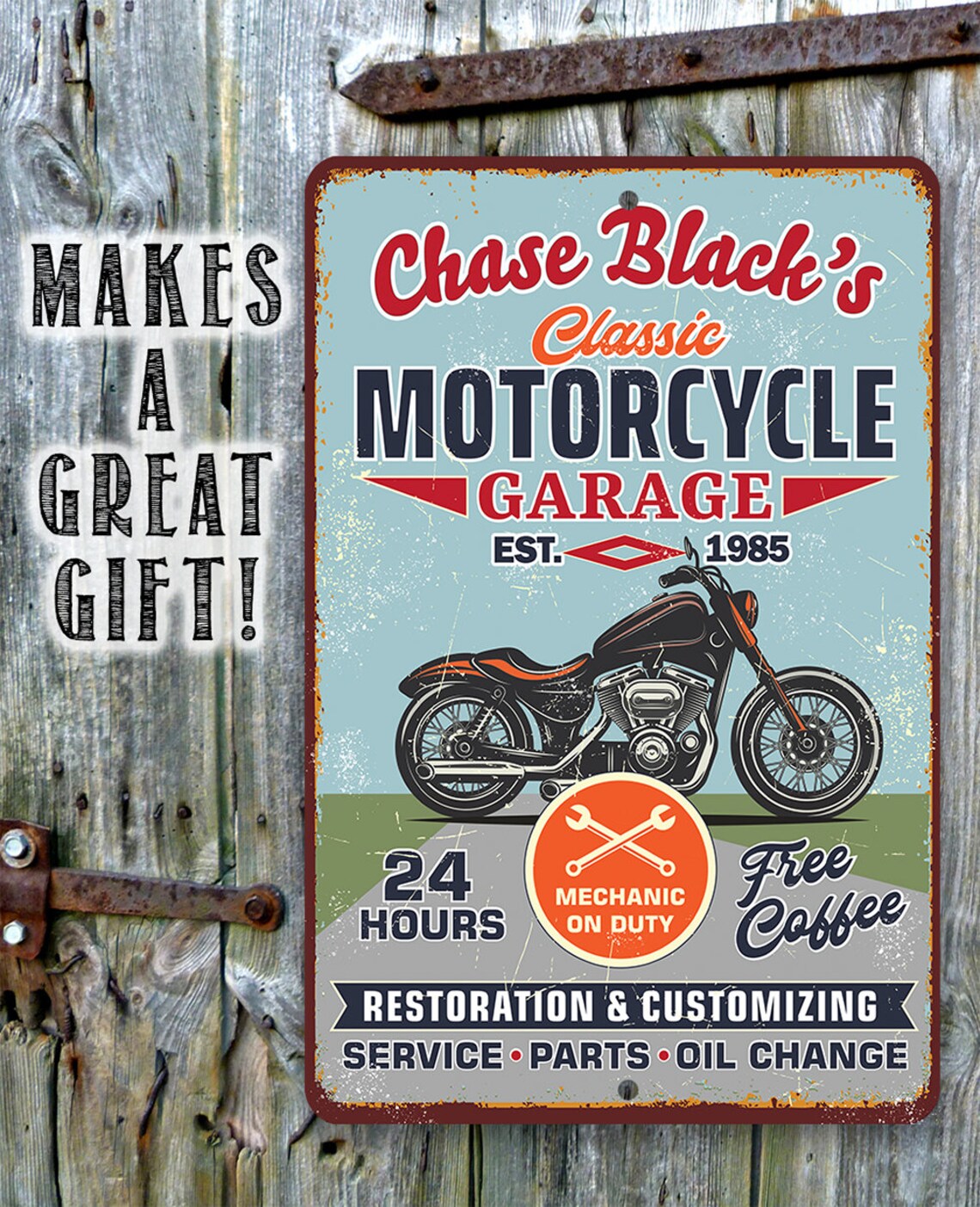 Personalized Motorcycle Repair Garage 8 X 12 Or Etsy