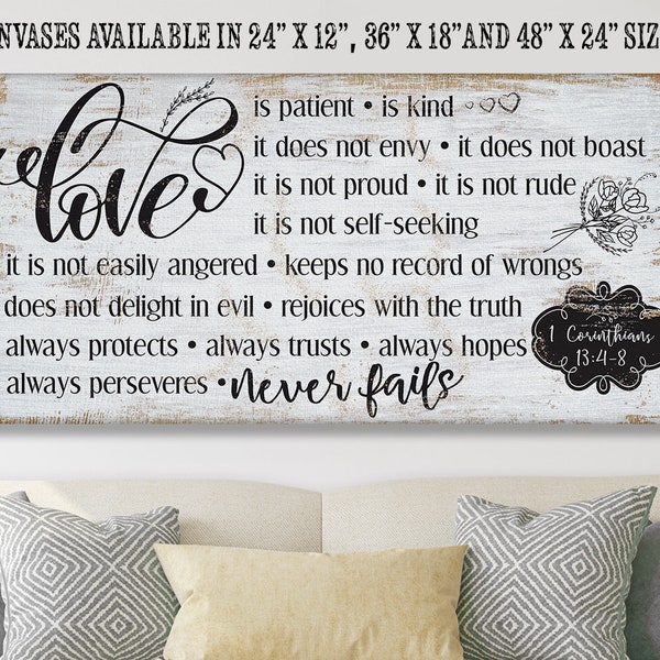 Love is Patient Sign Etsy