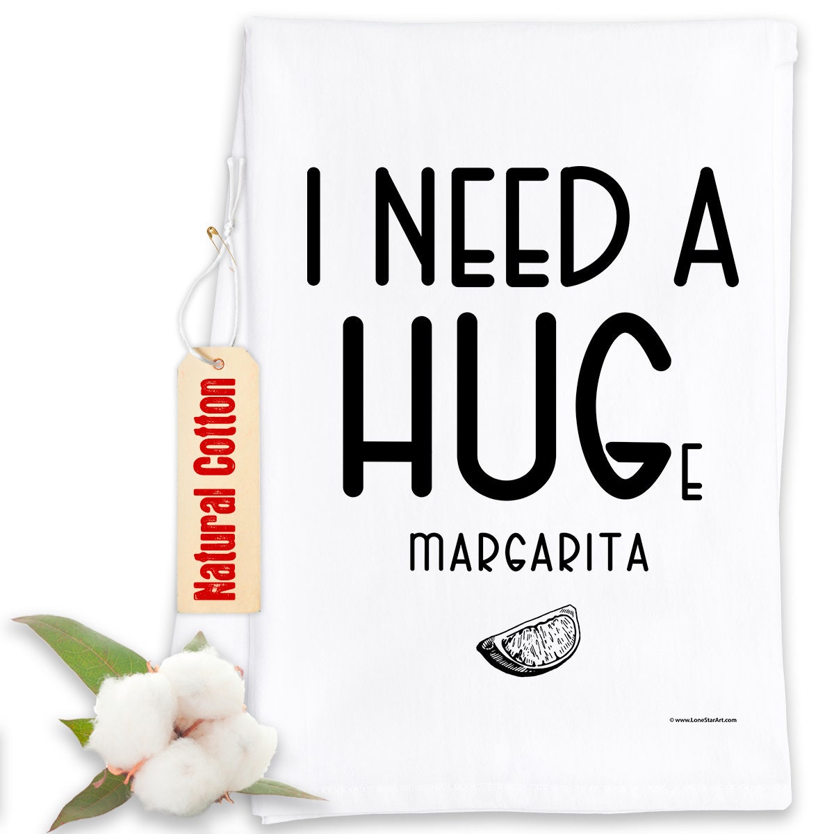 I Need a HUGe Margarita - Kitchen/Bathroom Hand Towel (Waffle Weave)