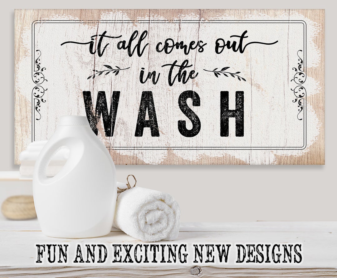 It All Comes Out in the Wash Large Canvas not Printed on Etsy