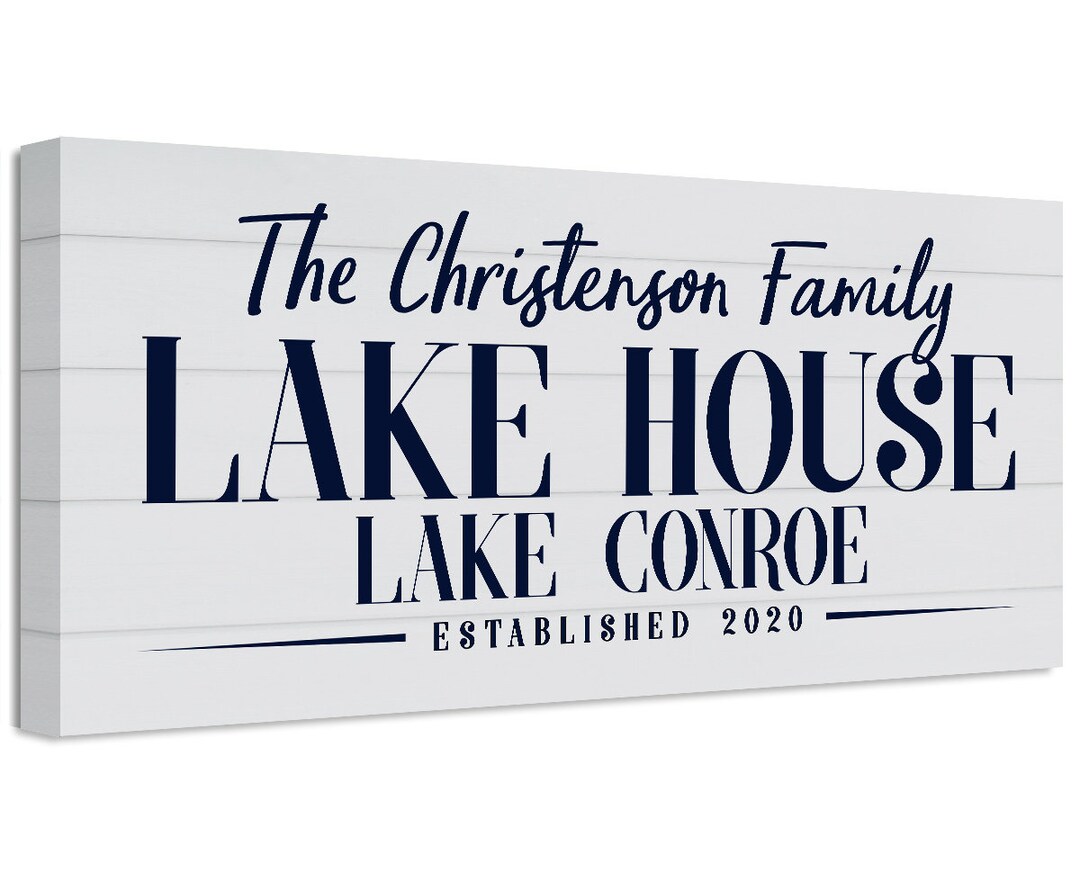 Personalizedlake House Large Canvas Wall Artnot Printed on Etsy
