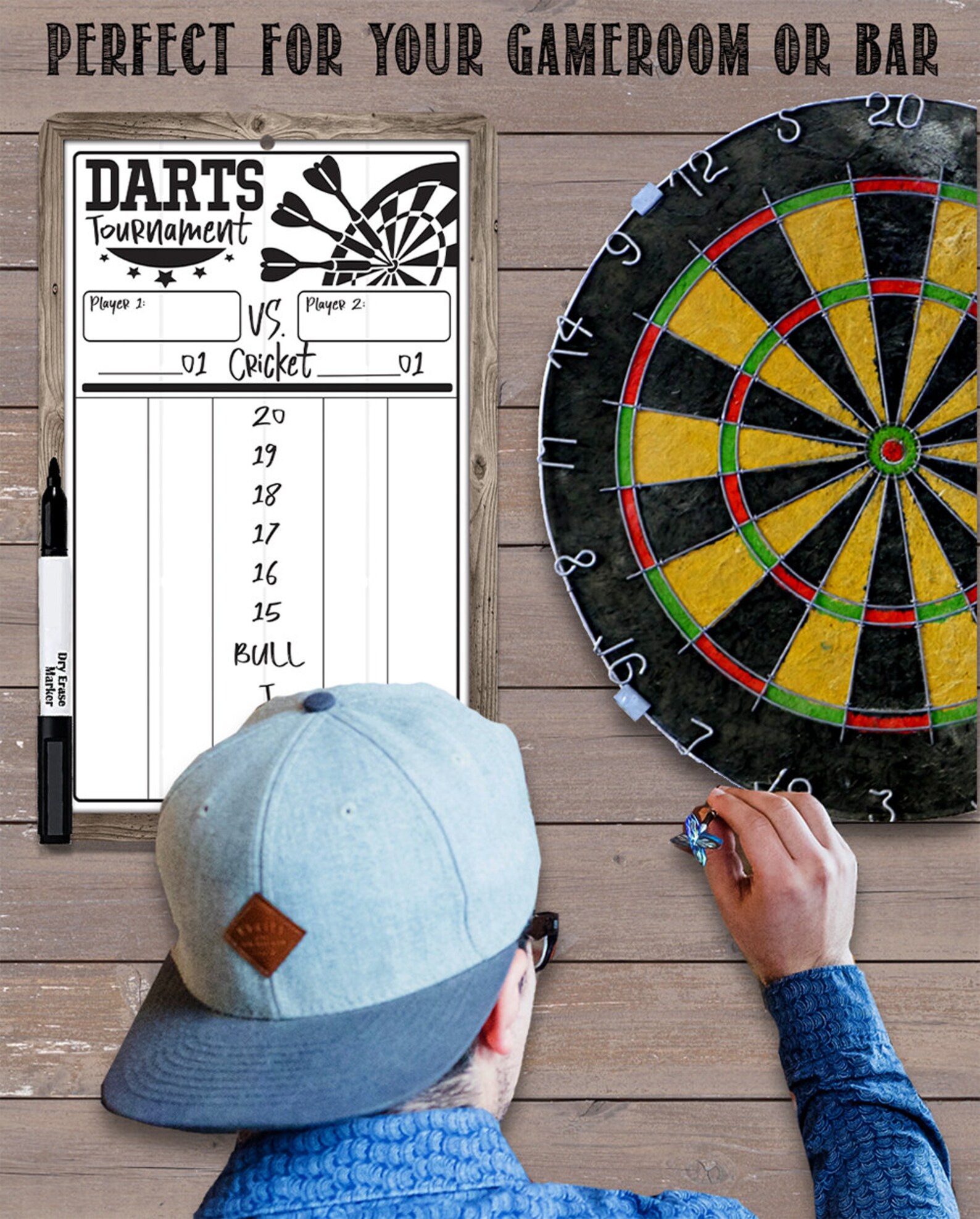 Dart Scoreboard white Dry Erase for Keeping Score in Games Etsy