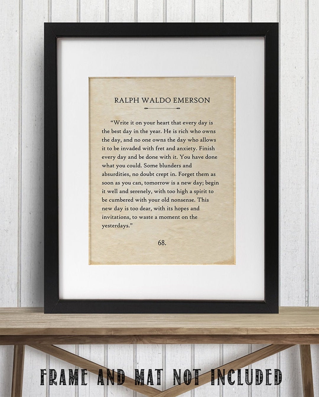 Ralph Waldo Emerson Write It on Your Heart 11x14 Unframed Typography ...