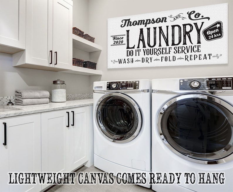 Upgrade Your 20x10 Inches 'The Laundry Room' (Style 1) Canvas To 48x24 Inches main image 0