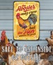 Tin-The Rooster May Crow-Metal Sign -8'x12'/12'x18' Use Indoor/Outdoor-Cute Funny Chicken Farm Decor 