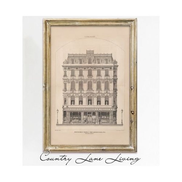 Architectural Rendering of Building in London Illustration Download - Amber Rustic Art - Print at Home - Printable Instant Downloadable #724