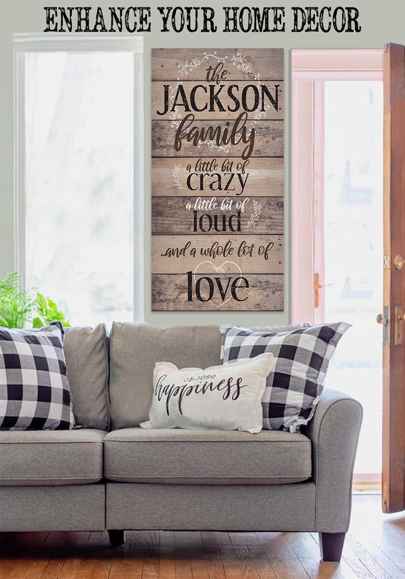 Personalizedfamily A Little Bit of Crazy Large Canvas not Etsy