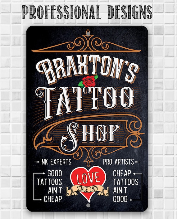 Buy Tattoo Salon Wall Decal Tattoo Shop Logo Sign Sticker Studio Design  Door and Window Vinyl Sticker Mural Wall Art Decoration 104 X 57cm Online  at desertcartINDIA