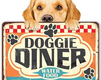 Doggie Diner - 8" x 12" or 12" x 18" Aluminum Tin Awesome Metal Poster