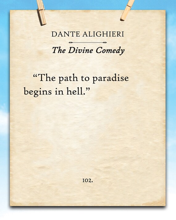 x  Quotes on X: “The path to paradise begins in hell.” - Dante