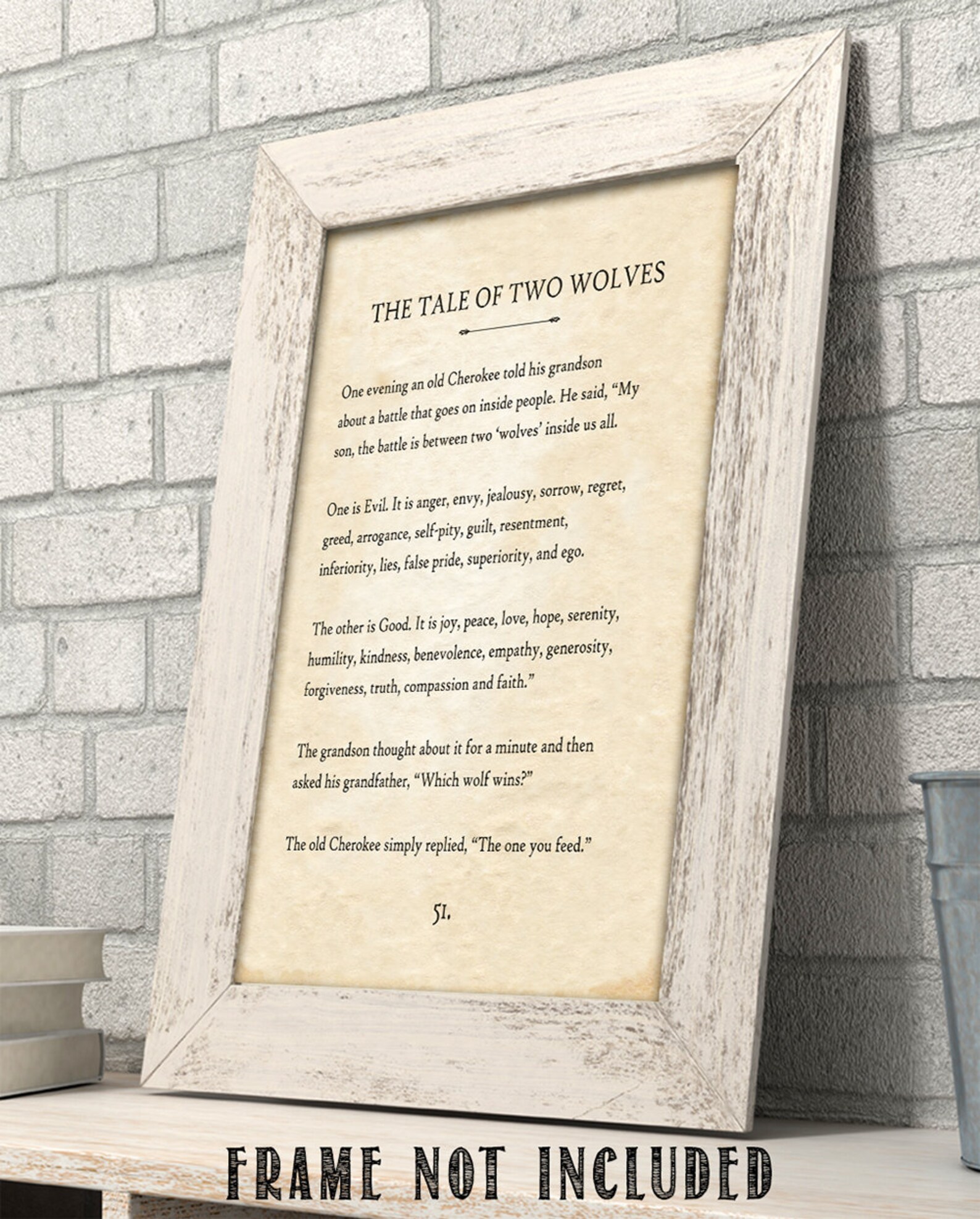 The Tale of Two Wolves 11x14 Unframed Book Page Print | Etsy