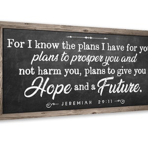 For I Know The Plans -Large Canvas (Not Printed on Wood) -Great House Decor -Great Religious Housewarming Gift