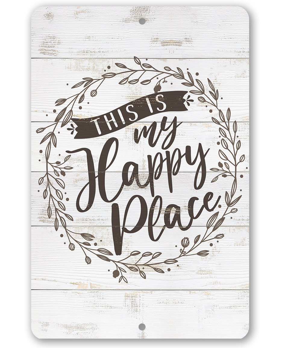 There Is Our Happy Place Novelty Funny Metal Sign 8 in x 12 in 