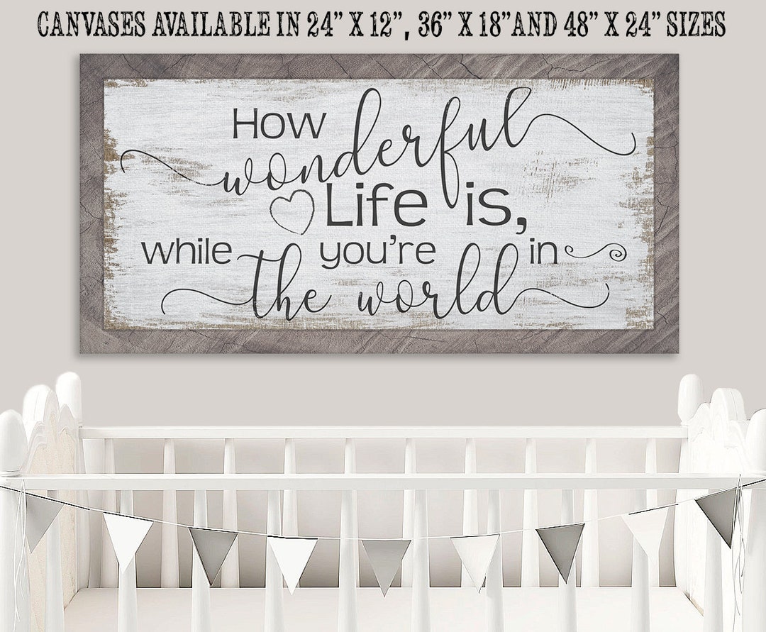 How Wonderful Life Is-canvasnot Printed on Woodstretched on - Etsy