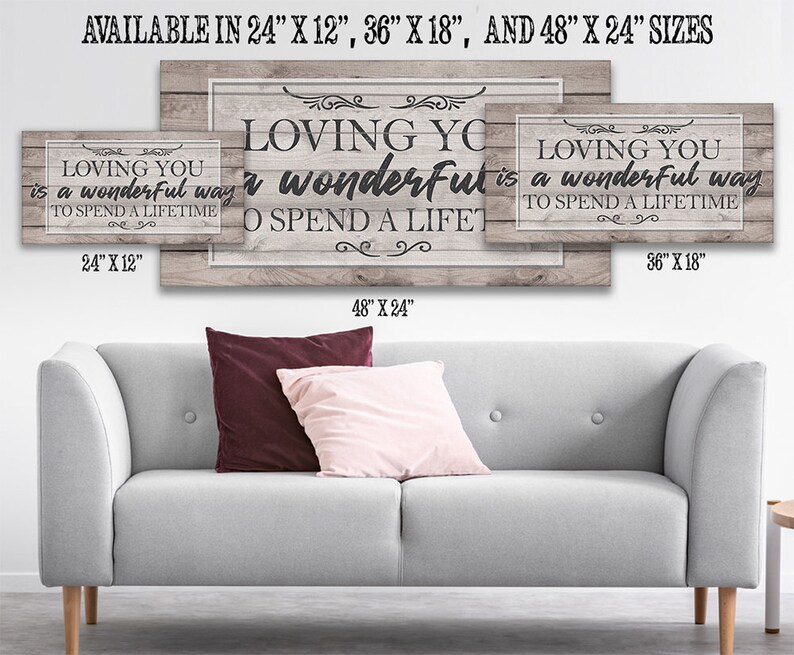 Loving You Is A Wonderful Way Large Canvas Wall Art-Stretched on a Heavy Wood Loving You Is A Wonderful Way Large Canvas Wall Art-Stretched on a Heavy Wood