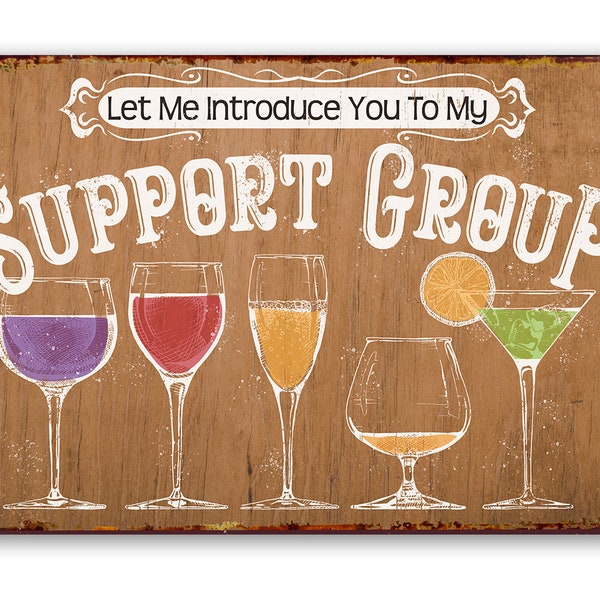 Support Group - 8" x 12" or 12" x 18" Aluminum Tin Awesome Metal Poster