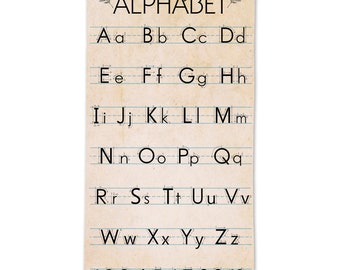 Canvas Wall Scroll - Handwriting the Alphabet - 16" x 32" Wall Decor  - Makes a Great Gift and Decor