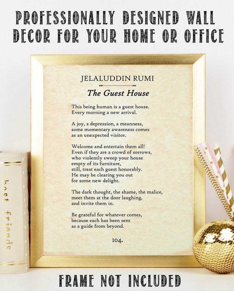Rumi the Guest House 11x14 Unframed Book Page Print | Etsy