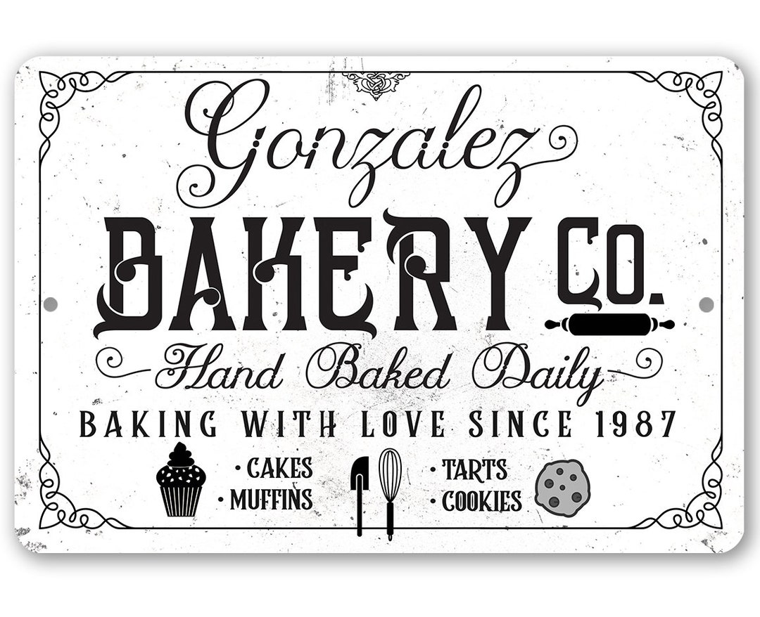 Tin Personalized Bakery Sign 8 X 12 or 12 X 18 Indoor/outdoor Customized  Name Gift to Bakers -  Canada