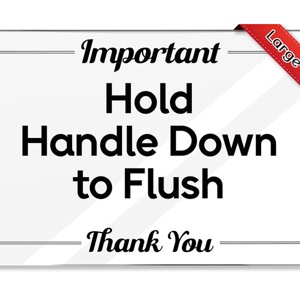 Bathroom Sign Hold Down Handle Etsy