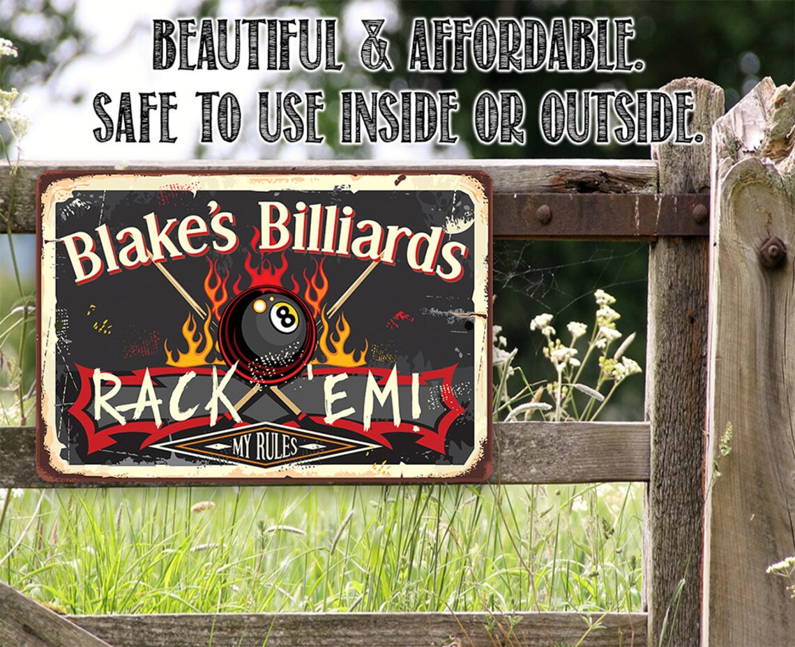 Personalized Rack 'em metal Sign | Etsy